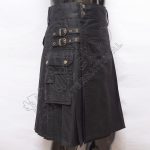 Modern Men's Black Utility Kilt