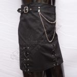 Black PC & Cotton Lace Skirt