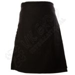Black Plain Tartan Kilt