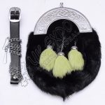 Black Rabbit Fur Celtic Bird Sporran