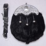 Midnight Shadow Black Rabbit Fur Sporran