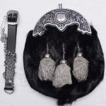 Rabbit Fur Sporran With Shamrock Cantle