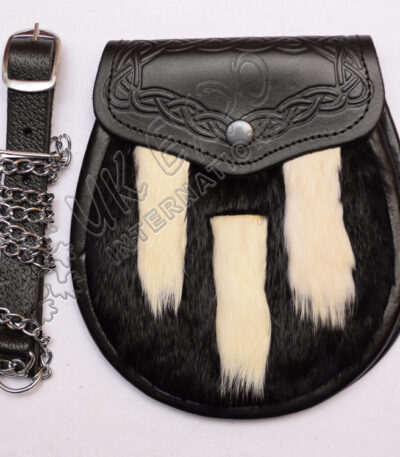 Aurora Fox Tail Black Rabbit Majesty Sporran