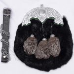 Shamrock Black Rabbit Fur Emerald Accent Sporran