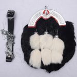 Masonic Black Rabbit Fur Red Back Sporran