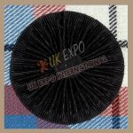 Black Pleated Silk Rosette