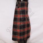 Black Stewart Tartan Ladies Long Skirt