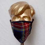Black Stewart Tartan Scottish Style Mask