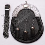Knotwork Mastery Black Leather Handcrafted Sporran