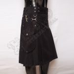 Gents Casual Black Utility Kilt