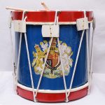 Blue and Red Royal Coat of Arms Drum