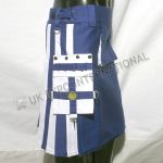 Blue With White Hybrid Two Tone Utility Kilt
