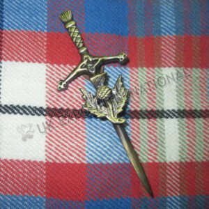 Brass Antique Clan tree Kilt Pin