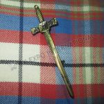 Brass Antique Cross Design Kilt Pin