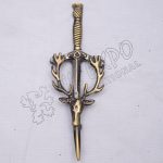 Brass Antique New Stag Kilt Pin