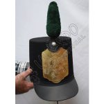British Shako Hat Green Pom Pom Black Cocade and British Brass Plate