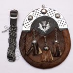Brown Seal Skin Semi Dress Thistle Badge Sporran