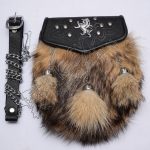 Luxury Fox Fur Semi Dress Rampart Lion Badge Sporran
