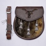 Brown Seal Skin Triple Tone Leather Sporran