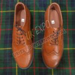 Brown Ghillie Brogues Full Grain Leather Upper Shoes
