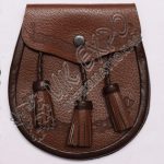 Brown Leather Embossed Sporran