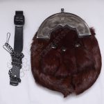 Brown Rabbit Fur Celtic Full Dress Sporran