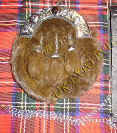 Brown Rabbit Fur Full Dress Sporran