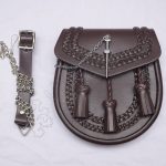 Brown Leather Handmade Knot Sporran