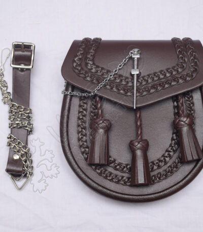 Brown Leather Handmade Knot Sporran