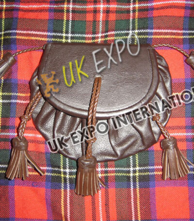 Brown Rob Roy Cow Hide Leather Sporran
