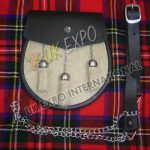 Camel Cow Skin Leather Tassel Sporran
