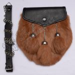 Camel Color Rabbit Fur Smart Sporran