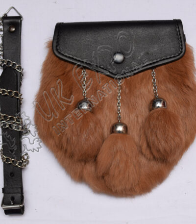 Camel Color Rabbit Fur Smart Sporran