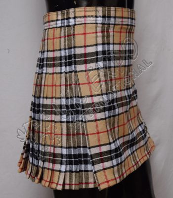 Camel Thompson Women Mini Kilt