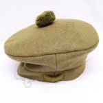 Canadian Khaki Military Bonnet With Khaki Pom Pom