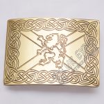 Celtic Brass Rampart Lion Scottish Buckle