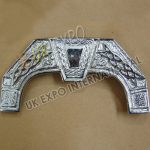 Celtic Embossed Chrome Finish Black Stone Cantle