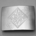 Scottish Celtic Design Plain Chrome Kilt Buckle