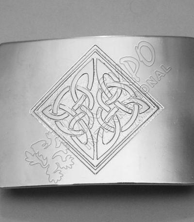 Scottish Celtic Design Plain Chrome Kilt Buckle