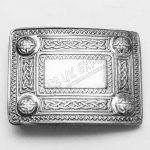 Velcro Adjustable Scottish Thistle Design Kilt Waist Buckle