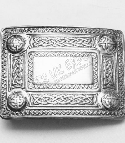 Velcro Adjustable Scottish Thistle Design Kilt Waist Buckle