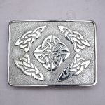 Celtic Square Belt Buckle Chrome Finish