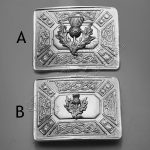 Celtic Design Buckle With Thistle Badge
