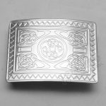 Celtic Design Belt Buckle Highland Swirl Chrome