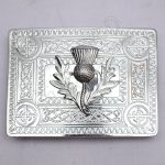 Celtic Design Buckle With Thistle Badge