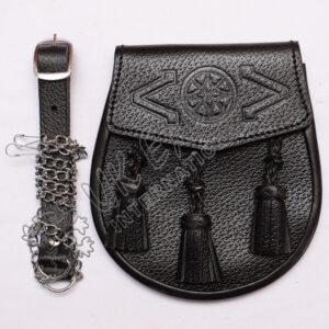 Grain Leather Celtic design Cow Leather Sporran