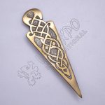 Celtic Design Brass Antique Kilt Pin