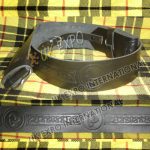 Celtic Embossed Black Leather Kilt Belt Buckle Adjustment