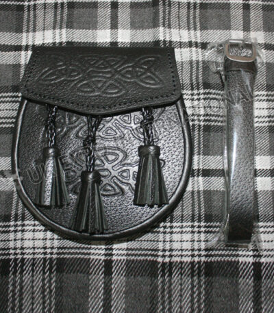 Celtic Embossed Leather Day Wear Knotwork Sporran