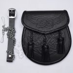 Celtic Embossed Knotwork Black Sporran